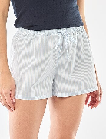 Pantaloncini da pigiama in popeline