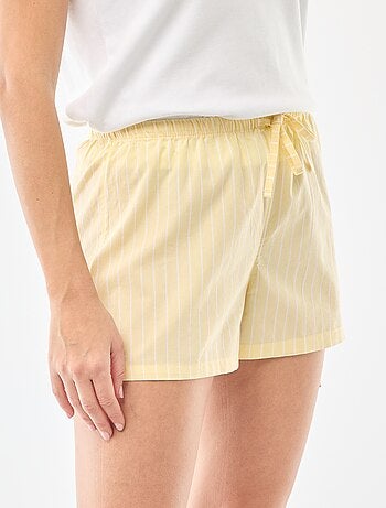 Pantaloncini da pigiama in popeline