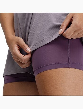 Pantaloncini da trail running 2 in 1 da donna escursionismo donna araroa lilac