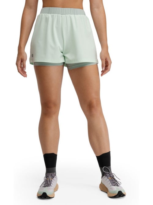Pantaloncini da trail running 2 in 1 da donna escursionismo donna araroa mint - Kiabi Pantaloncini da trail running 2 in 1 da donna escursionismo donna araroa mint - Kiabi