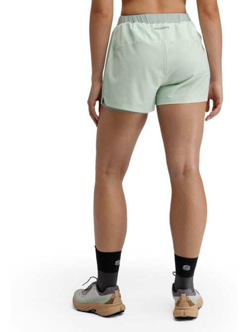 Pantaloncini da trail running 2 in 1 da donna escursionismo donna araroa mint - Kiabi Pantaloncini da trail running 2 in 1 da donna escursionismo donna araroa mint - Kiabi