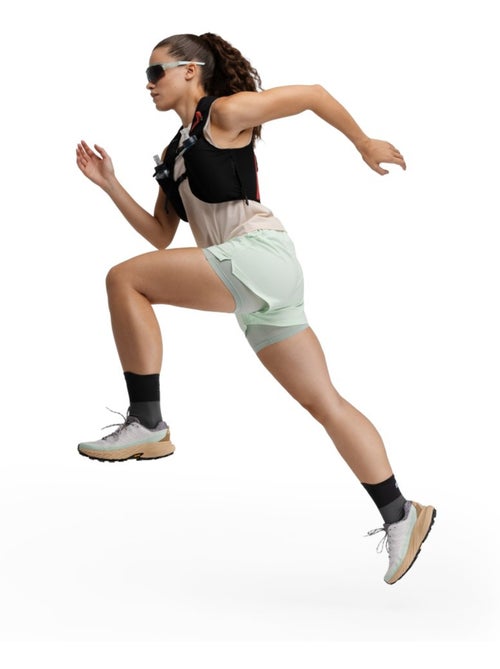 Pantaloncini da trail running 2 in 1 da donna escursionismo donna araroa mint - Kiabi Pantaloncini da trail running 2 in 1 da donna escursionismo donna araroa mint - Kiabi