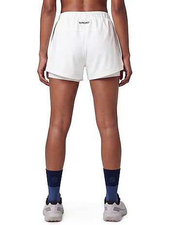 Pantaloncini da trail running 2 in 1 da donna escursionismo donna araroa-w