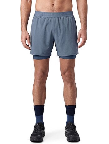 Pantaloncini da trail running 2 in 1 da uomo escursionismo uomo overland