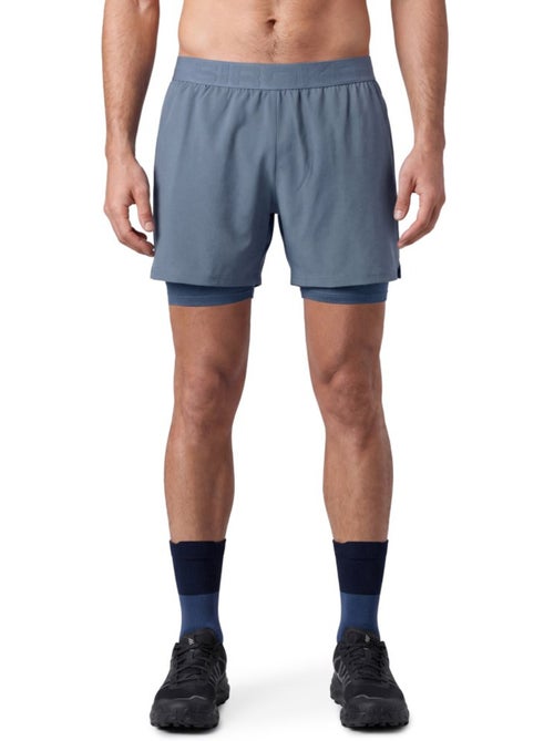 Pantaloncini da trail running 2 in 1 da uomo escursionismo uomo overland - Kiabi