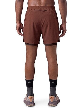 Pantaloncini da trail running 2 in 1 da uomo escursionismo uomo overland