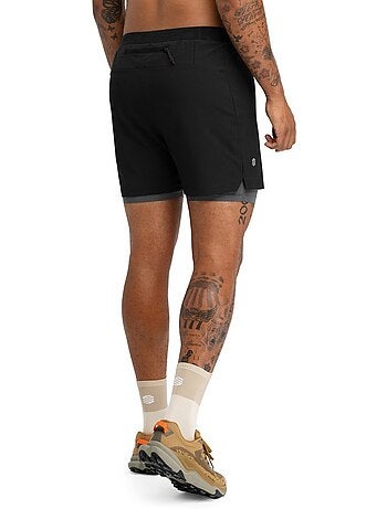 Pantaloncini da trail running 2 in 1 da uomo escursionismo uomo overland