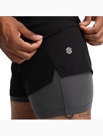 Pantaloncini da trail running 2 in 1 da uomo escursionismo uomo overland