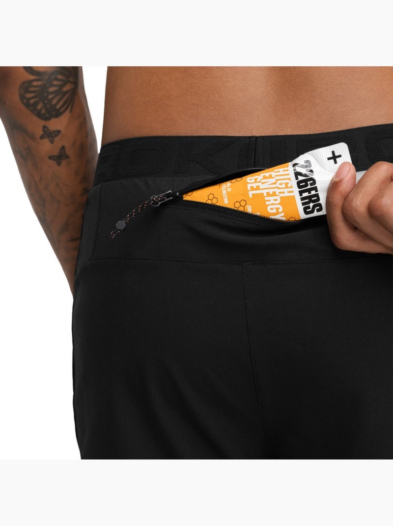 Pantaloncini da trail running 2 in 1 da uomo escursionismo uomo overland Nero - Kiabi