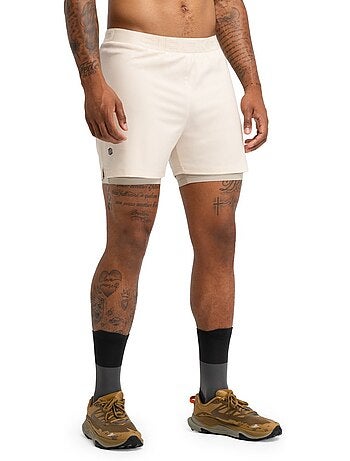Pantaloncini da trail running 2 in 1 da uomo escursionismo uomo overland stone