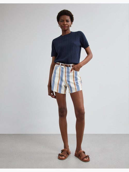 Pantaloncini di jeans a righe, mo fashion - Kiabi