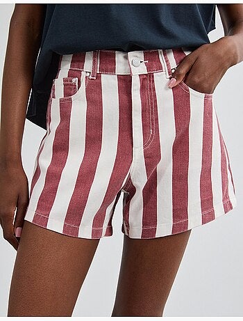 Pantaloncini di jeans a righe, mo fashion