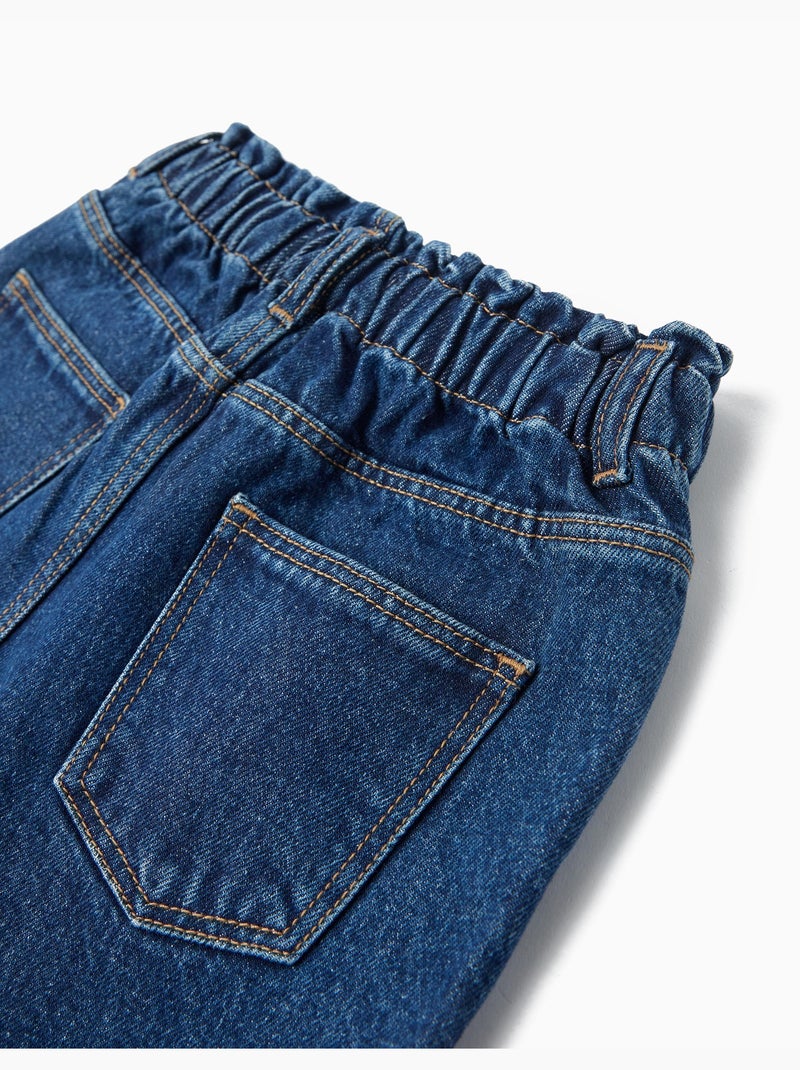 Pantaloncini di jeans a sacchi di carta, mo fashion Blu - Kiabi