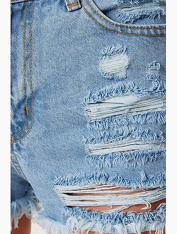 Pantaloncini di jeans a vita alta strappati istanbul