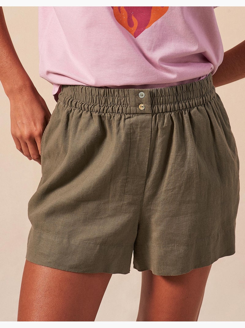 Pantaloncini di lino, MO Fashion Verde - Kiabi
