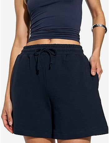 Pantaloncini felpati con coulisse a vita media busem