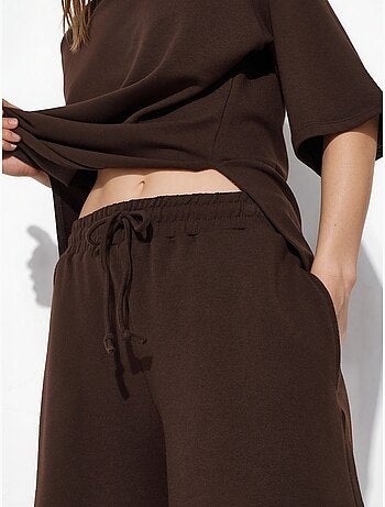 Pantaloncini felpati con coulisse a vita media busem