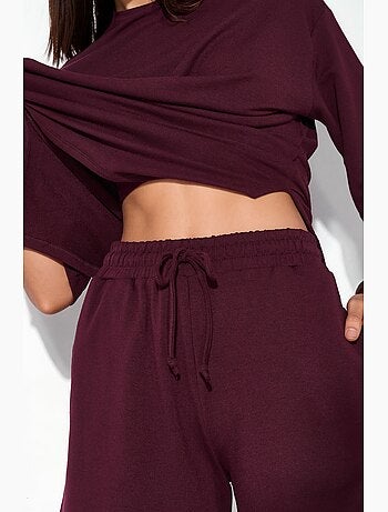 Pantaloncini felpati con coulisse a vita media busem