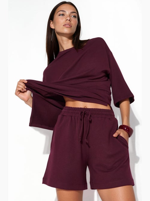 Pantaloncini felpati con coulisse a vita media busem - Kiabi Pantaloncini felpati con coulisse a vita media busem - Kiabi