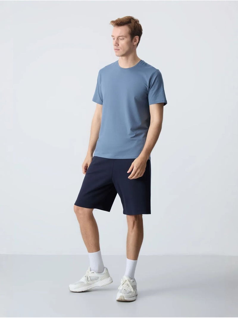 Pantaloncini felpati da uomo in misto cotone tommy Blu marino - Kiabi