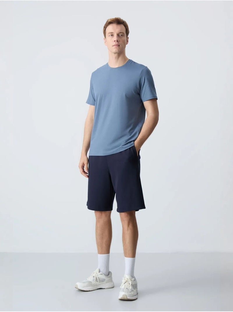 Pantaloncini felpati da uomo in misto cotone tommy Blu marino - Kiabi