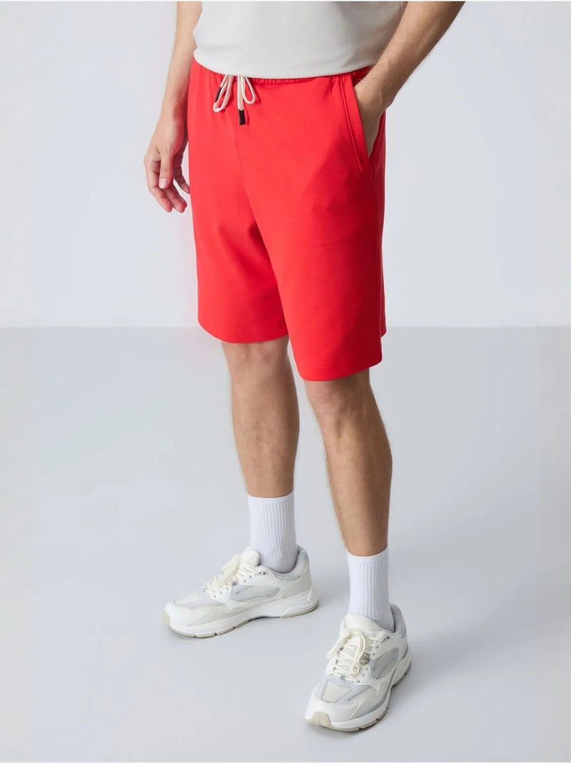 Pantaloncini felpati da uomo in misto cotone tommy Rosso - Kiabi
