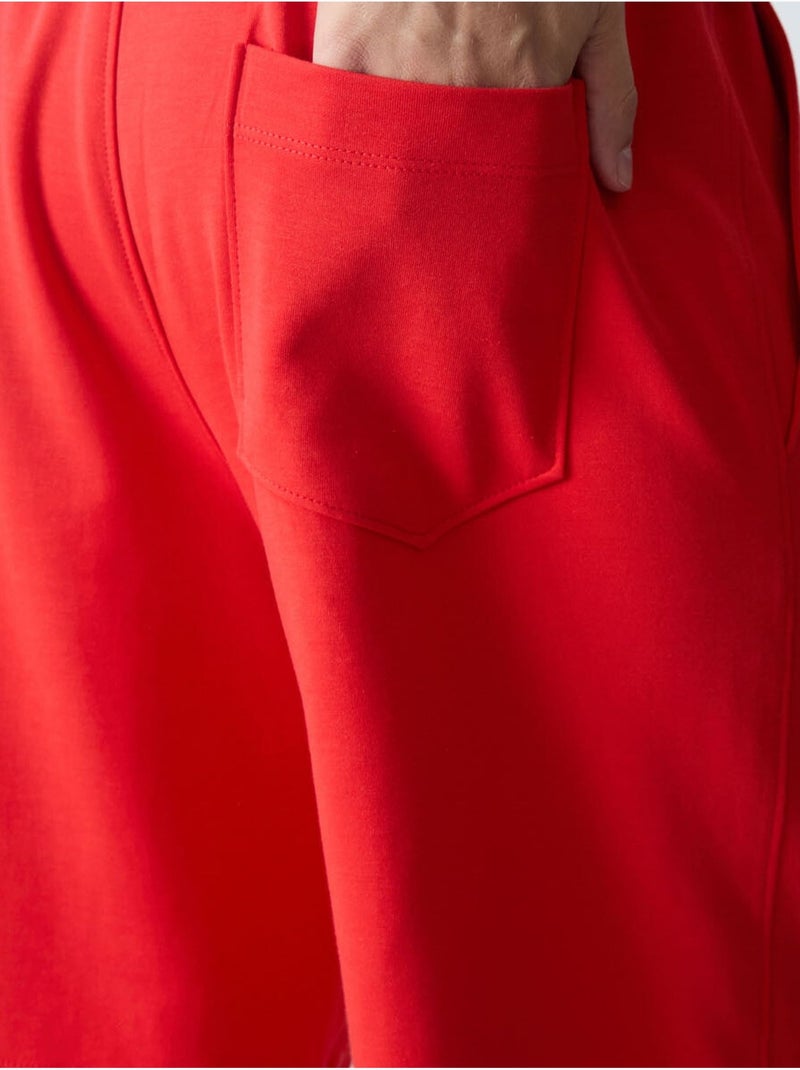 Pantaloncini felpati da uomo in misto cotone tommy Rosso - Kiabi