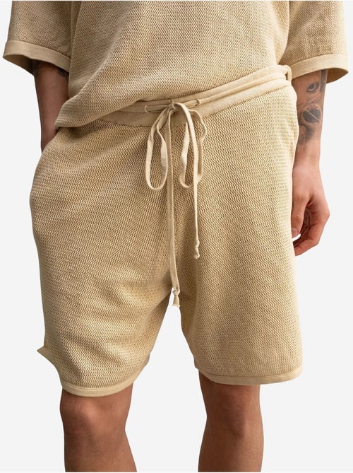 Pantaloncini felpati in maglia testurizzata a vita media giesto - Kiabi Pantaloncini felpati in maglia testurizzata a vita media giesto - Kiabi