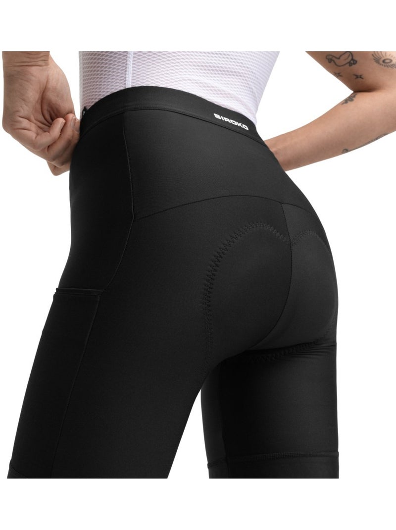 Pantaloncini imbottiti da bikepacking da donna ciclismo donna roam Nero - Kiabi