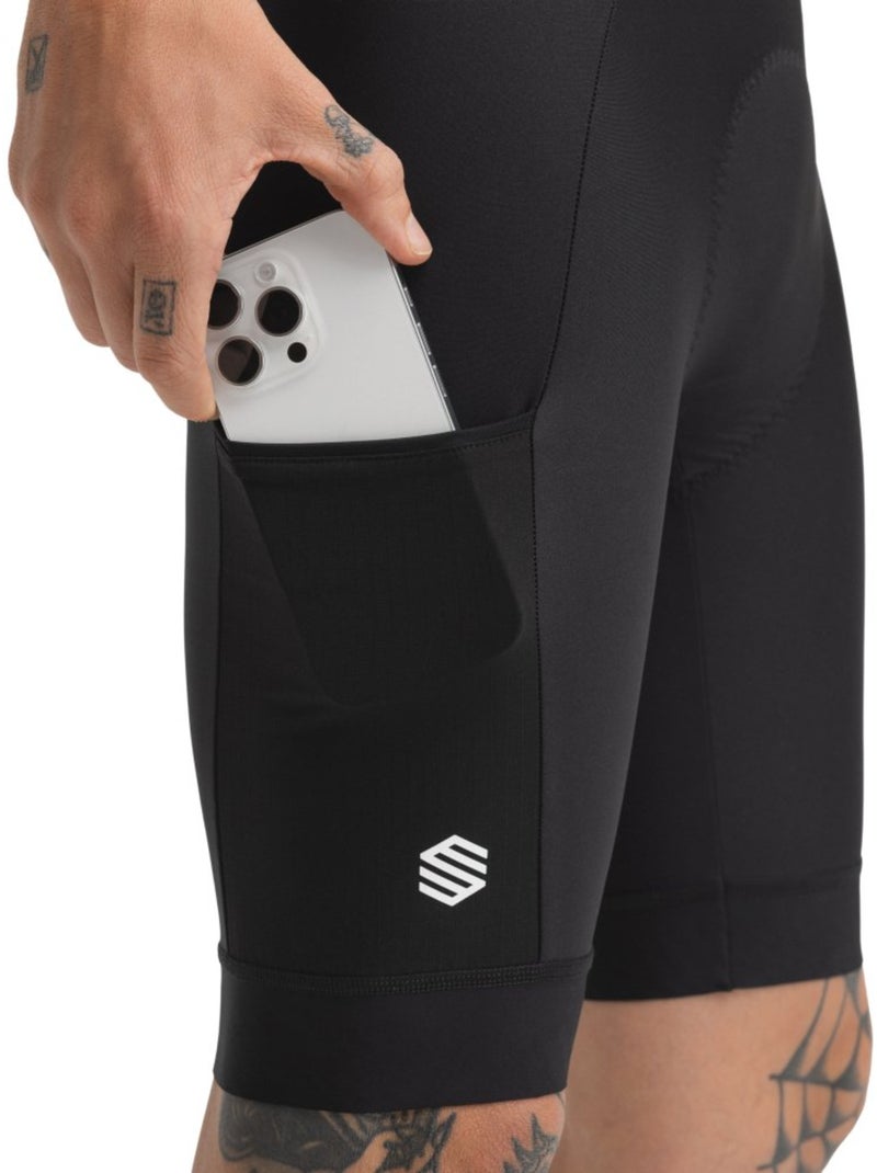 Pantaloncini imbottiti da bikepacking da uomo ciclismo uomo tour Nero - Kiabi