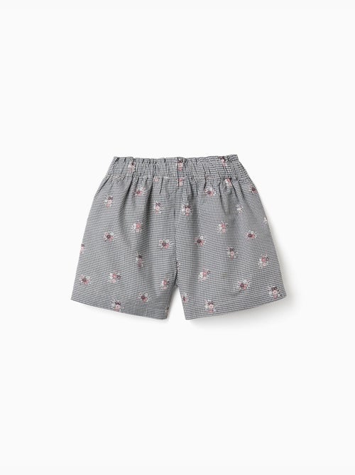 Pantaloncini in cotone a quadretti con stampa floreale - Kiabi Pantaloncini in cotone a quadretti con stampa floreale - Kiabi