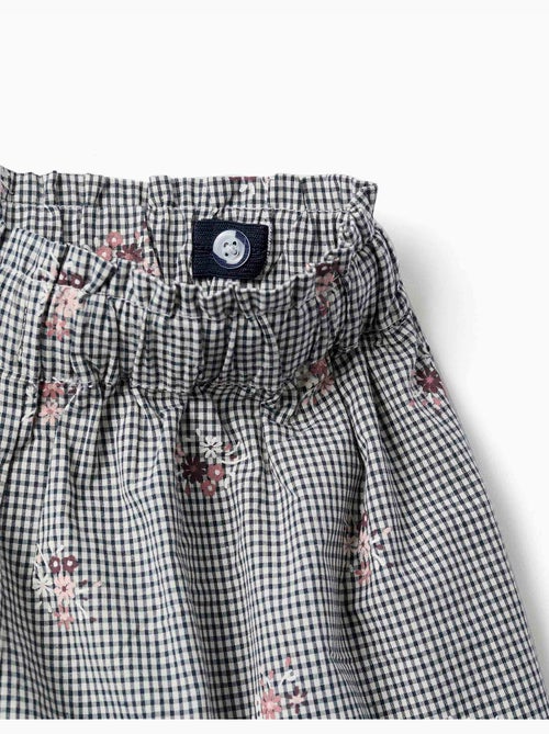 Pantaloncini in cotone a quadretti con stampa floreale - Kiabi Pantaloncini in cotone a quadretti con stampa floreale - Kiabi