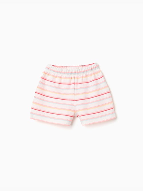 Pantaloncini in cotone a righe con cintura elastica - Kiabi