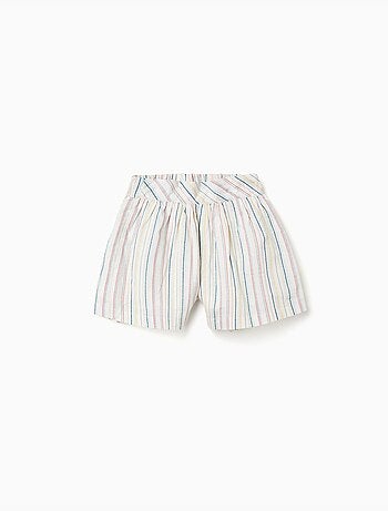 Pantaloncini in cotone con a righe etniche B&S