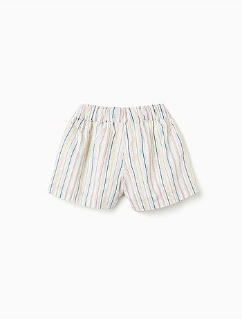 Pantaloncini in cotone con a righe etniche B&S