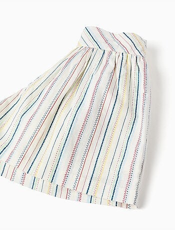 Pantaloncini in cotone con a righe etniche B&S