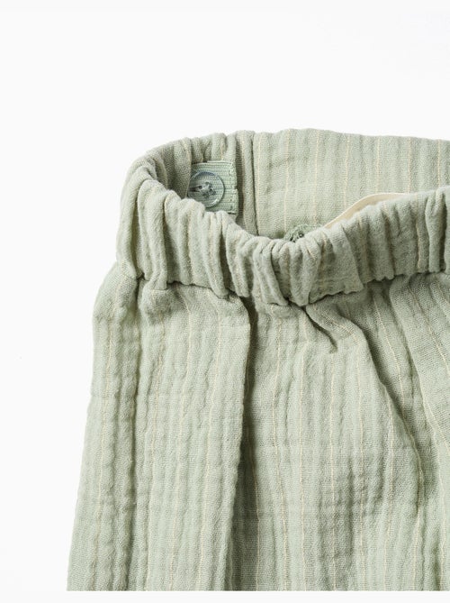 Pantaloncini in cotone con bordo ric rac - Kiabi