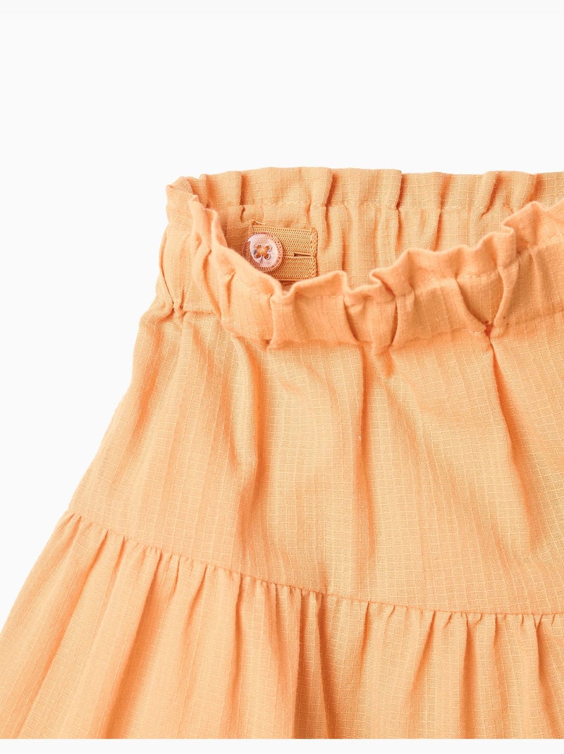 Pantaloncini in cotone con fodera e vita paperbag Giallo scuro - Kiabi