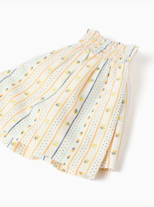 Pantaloncini in cotone con motivo floreale e vita elastica - Kiabi