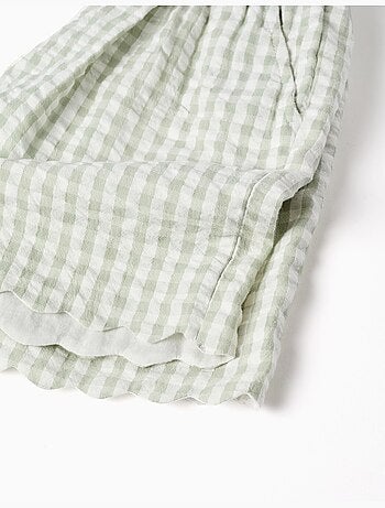 Pantaloncini in cotone con motivo vichy b&s