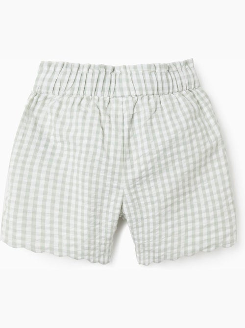 Pantaloncini in cotone con motivo vichy b&s - Kiabi