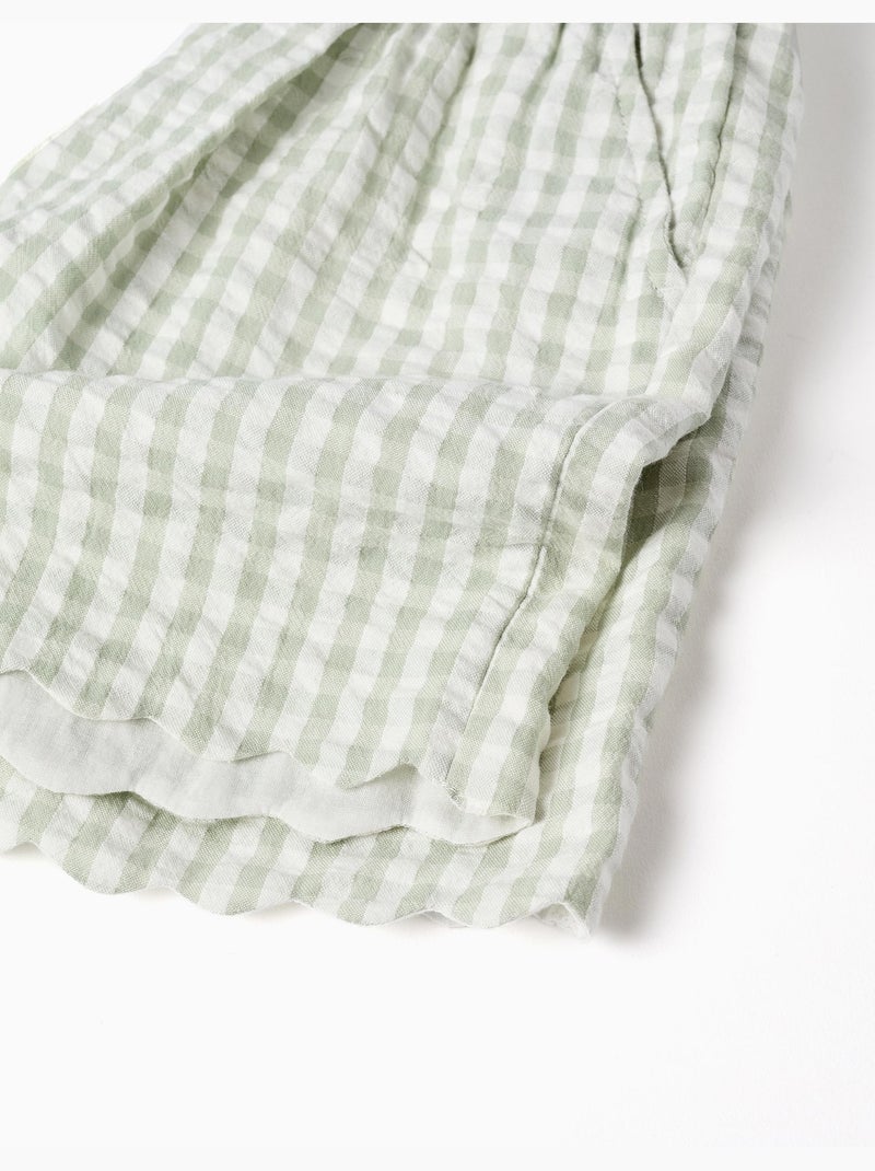 Pantaloncini in cotone con motivo vichy b&s Verde chiaro - Kiabi