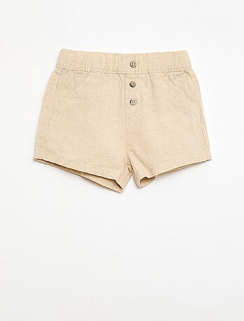 Pantaloncini in cotone e lino