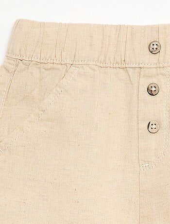 Pantaloncini in cotone e lino