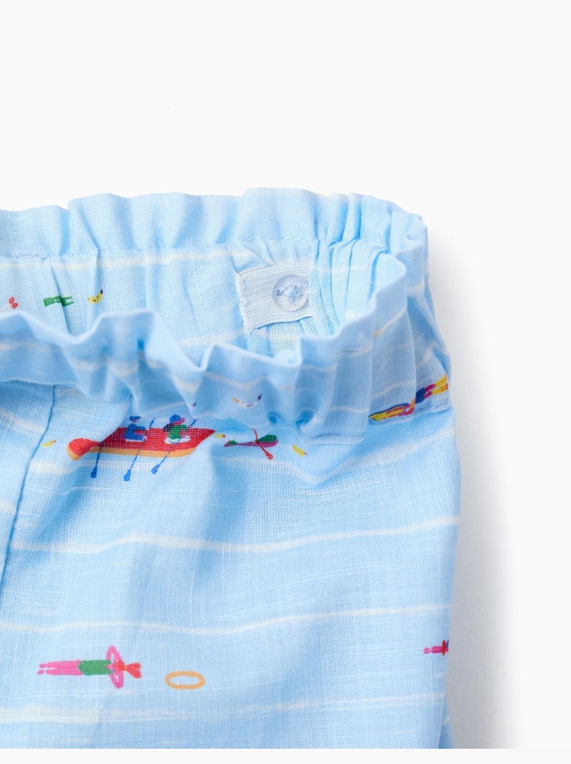 Pantaloncini in cotone stampato Carolina Celas x Zippy Blu chiaro - Kiabi