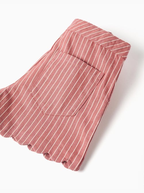 Pantaloncini in cotone twill con righe - Kiabi