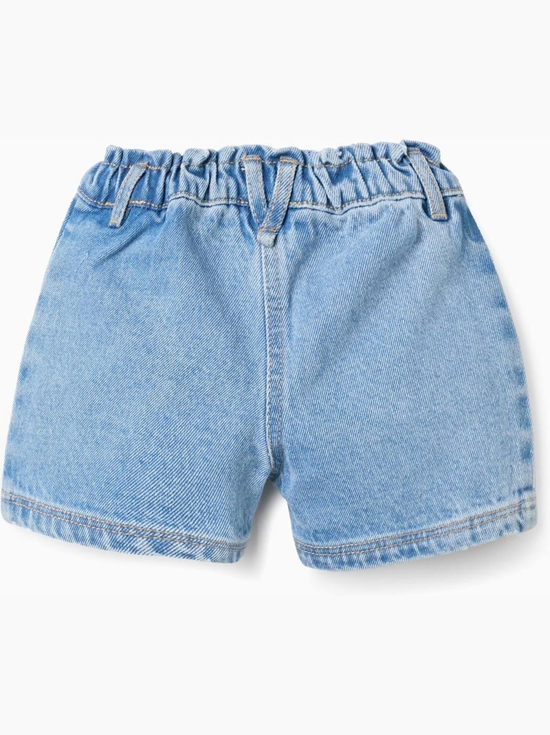 Pantaloncini in denim con tasche frontali Blu chiaro - Kiabi