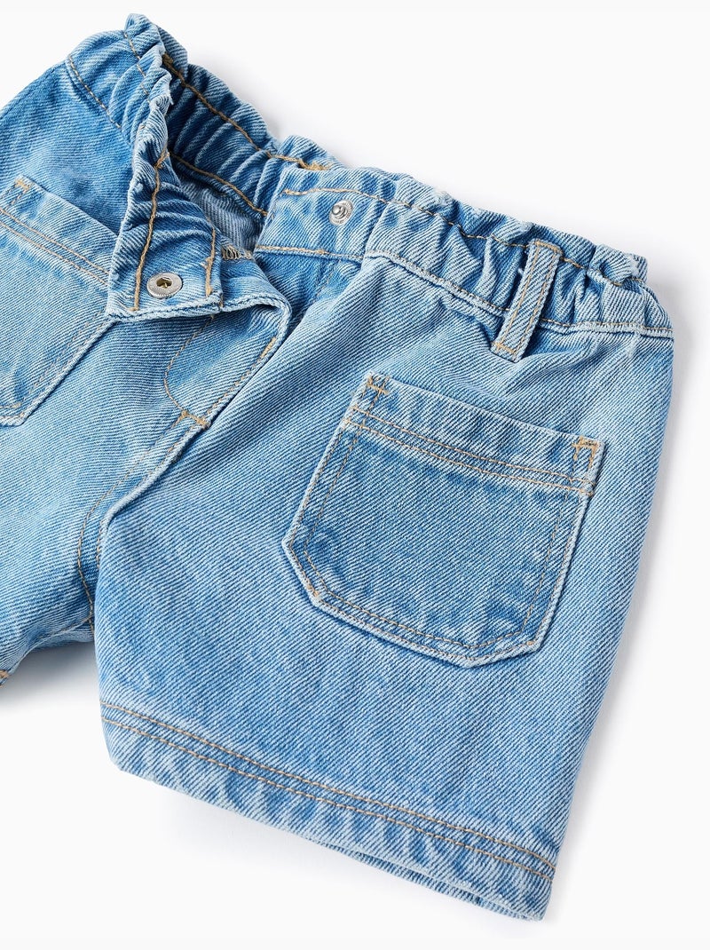 Pantaloncini in denim con tasche frontali Blu chiaro - Kiabi