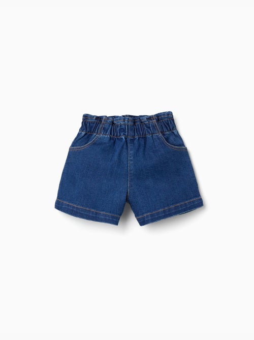 Pantaloncini in denim con vita paperbag e tasche - Kiabi