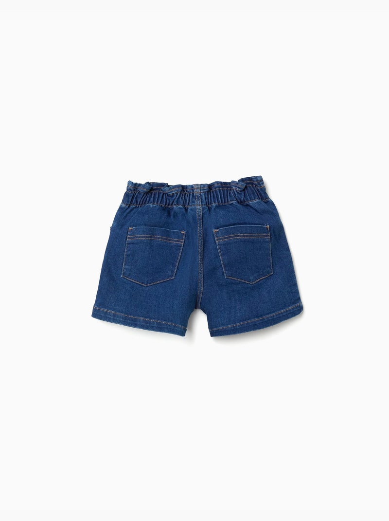 Pantaloncini in denim con vita paperbag e tasche Blu Blu - Kiabi